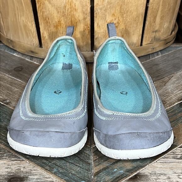 Merrell Enlighten Vex Drizzle Leather Gray Green Slip-On Flats Loafers Womens 7 - Picture 4 of 11